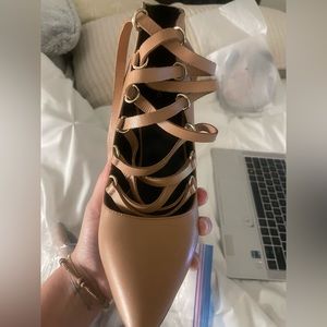 Aldo Lace-up Nude heels